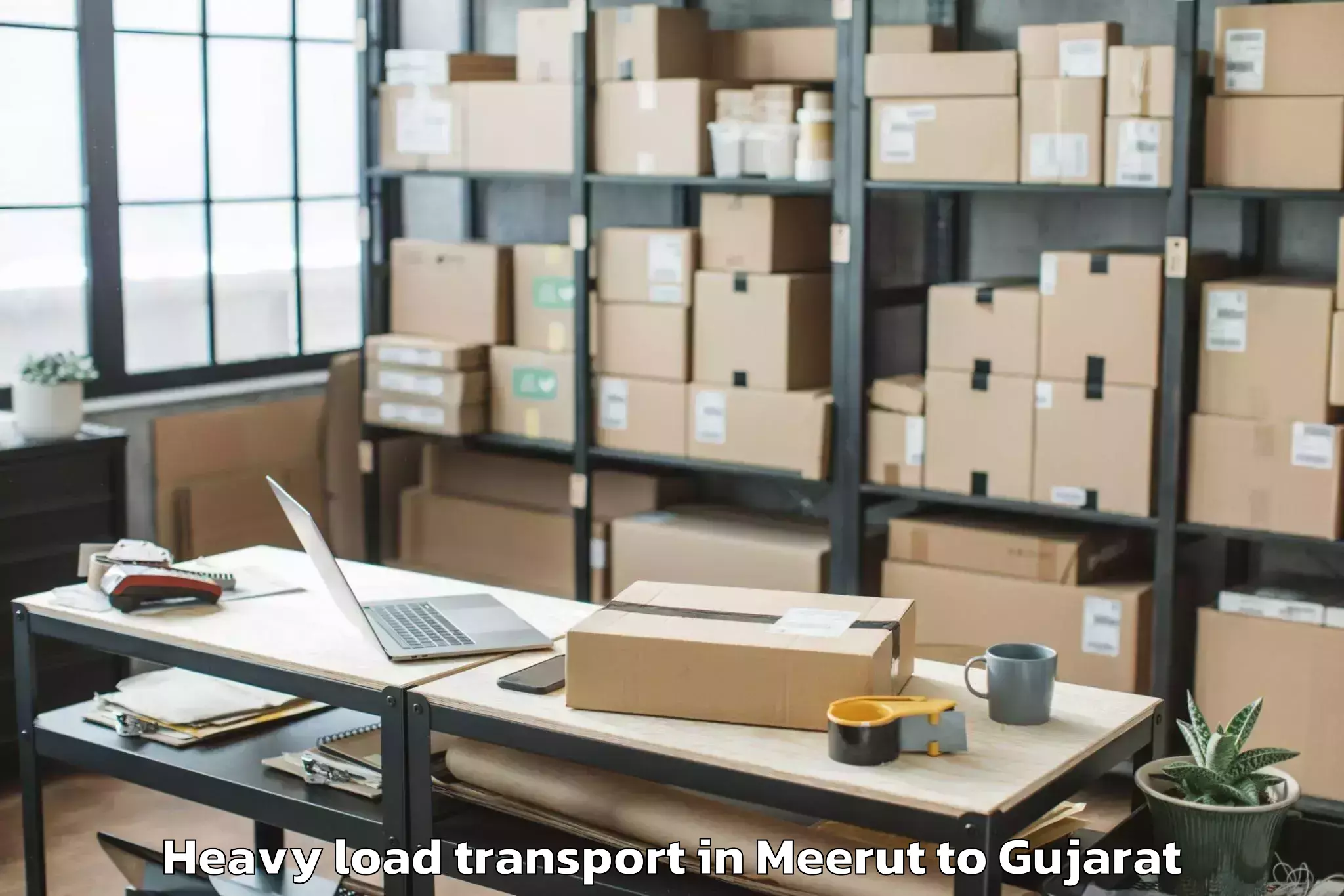 Get Meerut to Bhavnagar Heavy Load Transport